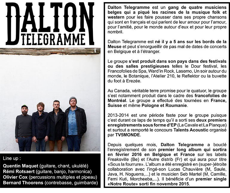Dalton Telegramme - Un clip et un teaser pour un premier album