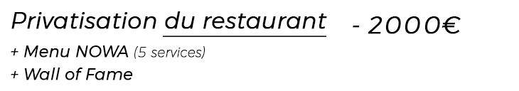 NOWA. - Restaurant gastronomique