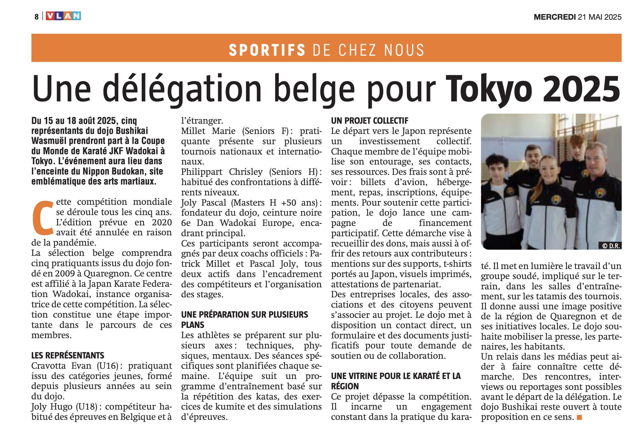 World cup Wado Kai Karate Tokyo 2025 - Dojo Bushikai Wasmuël