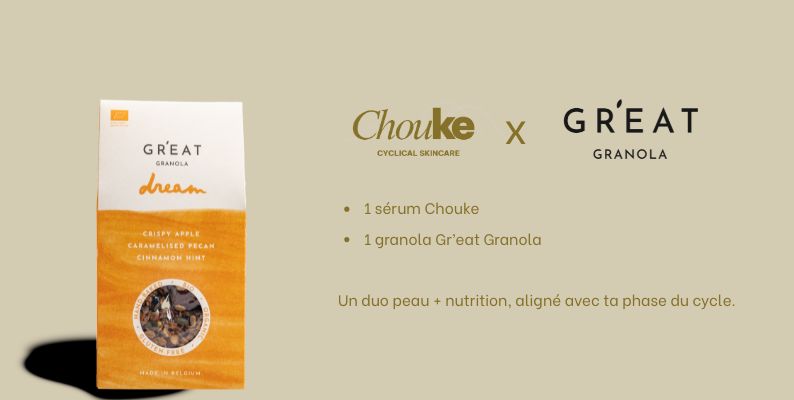 Chouke, la skincare qui suit ton cycle - Chouke, skincare die je cyclus volgt