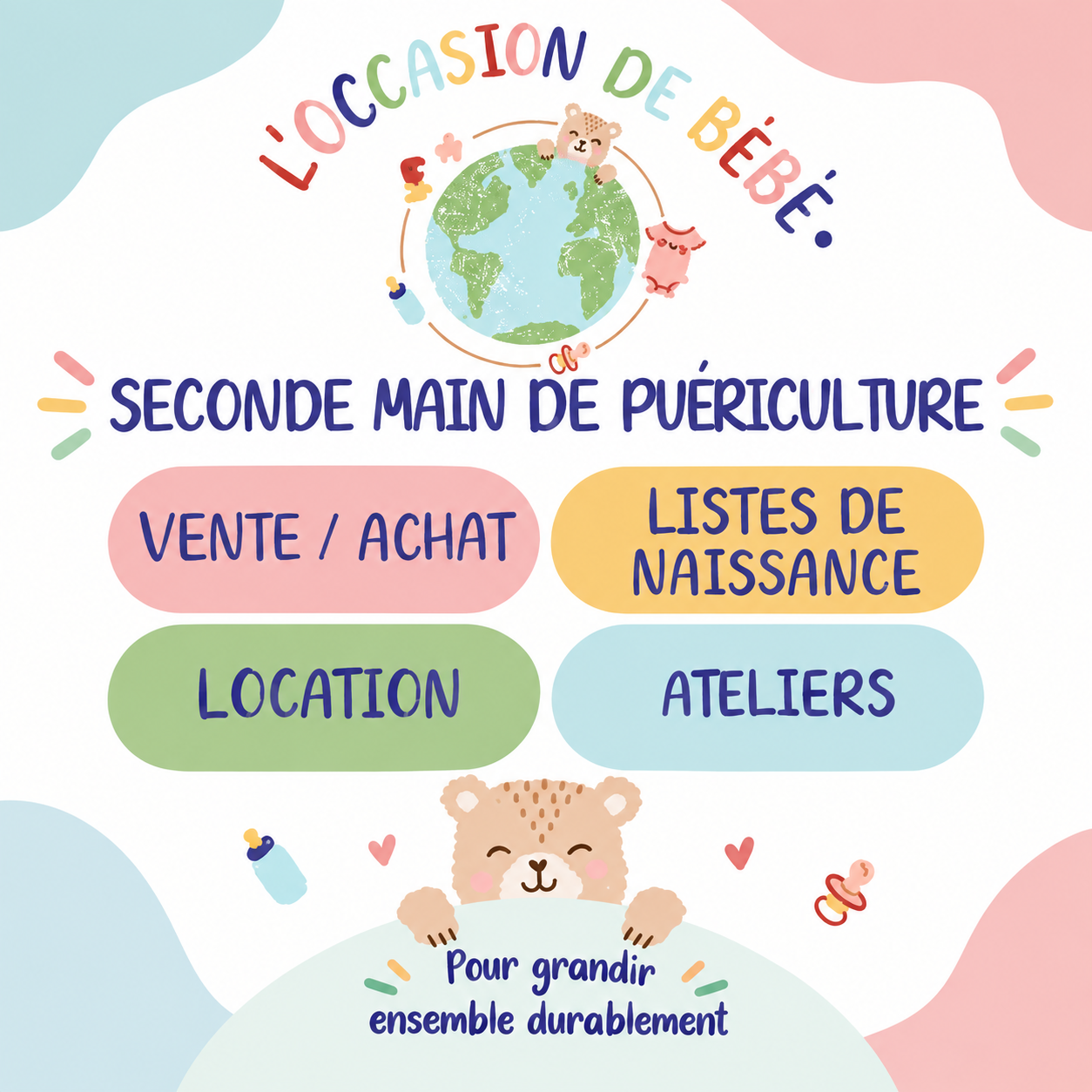 A l’occasion de bébé : Un lieu de vie et une seconde vie pour les articles des tout petits.